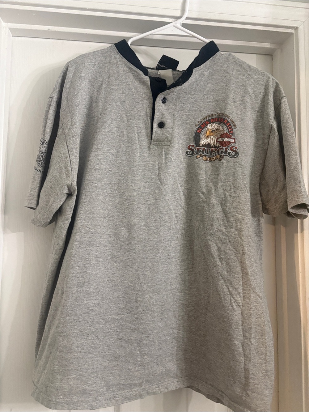 Harley-Davidson Gray Tee with Black Sleeve Logo